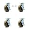 Service Caster 6 Inch High Temp Phenolic Caster Set with Roller Bearings 4 Brake 2 Swivel Lock SCC-30CS620-PHRHT-TLB-BSL-2-TLB-2 - alternate 1